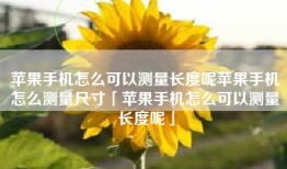 苹果手机怎么可以测量长度呢苹果手机怎么测量尺寸「苹果手机怎么可以测量长度呢」