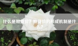 什么是期货价？期货价的形成机制是什么？