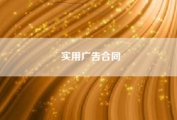实用广告合同