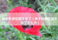 换手机微信群不见了（换手机微信群不见了怎么办）