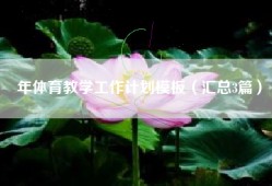 年体育教学工作计划模板（汇总3篇）