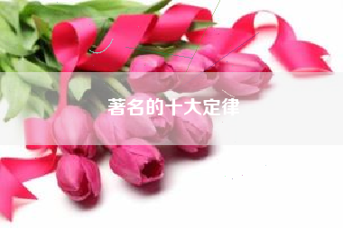 著名的十大定律