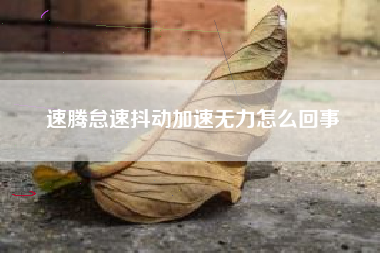 速腾怠速抖动加速无力怎么回事 速腾怠速抖动加速无力怎么回事