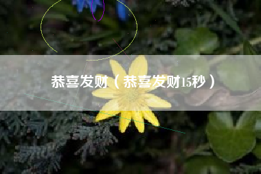 恭喜发财（恭喜发财15秒）