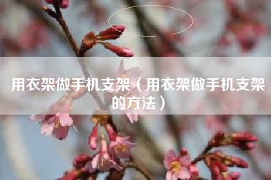 用衣架做手机支架（用衣架做手机支架的方法）
